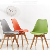 PP Plastic Wooden Legs Chair