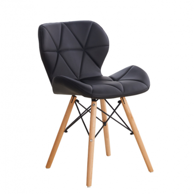 Modern Pu Leather Wooden Legs Dining Chairs Luxury Room Furniture Dinning Chair