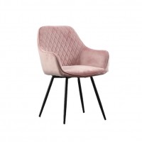 Luxury Metal Legs Velvet Fabric Chair