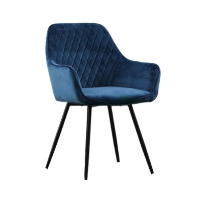 Modern Luxury Upholstered Arm Velvet Fabric Dining Chairs Furniture